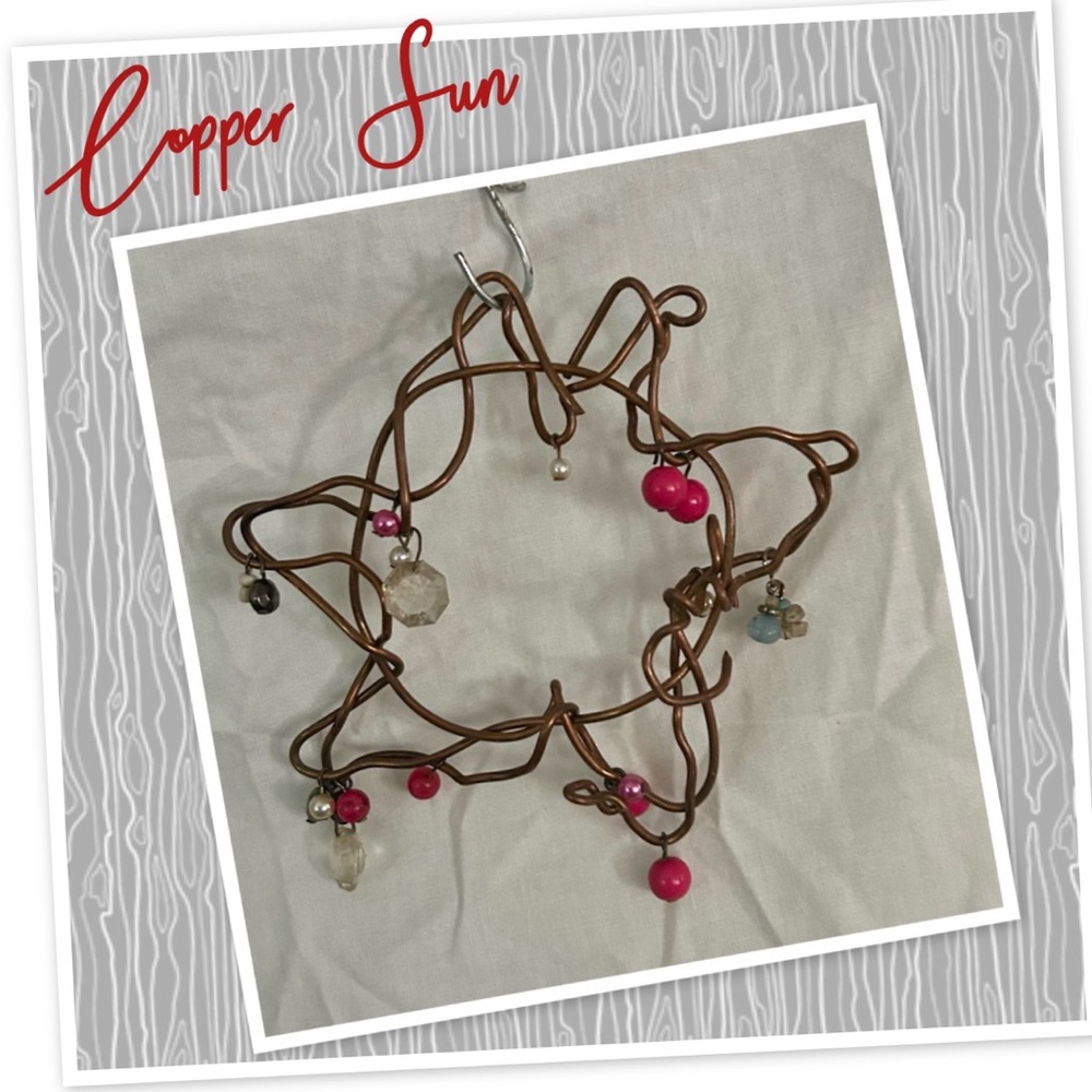HandCrafted Beaded Copper Sun